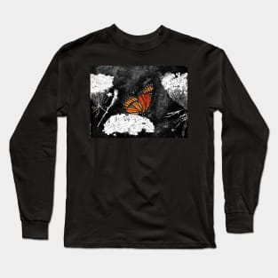 Viceroy Butterfly in Selective Color from Watercolor Batik Long Sleeve T-Shirt
